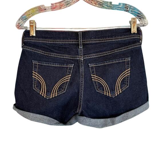 Hollister Dark Wash Denim shorts Longest Length 4" inseam size 25 - Picture 2 of 4